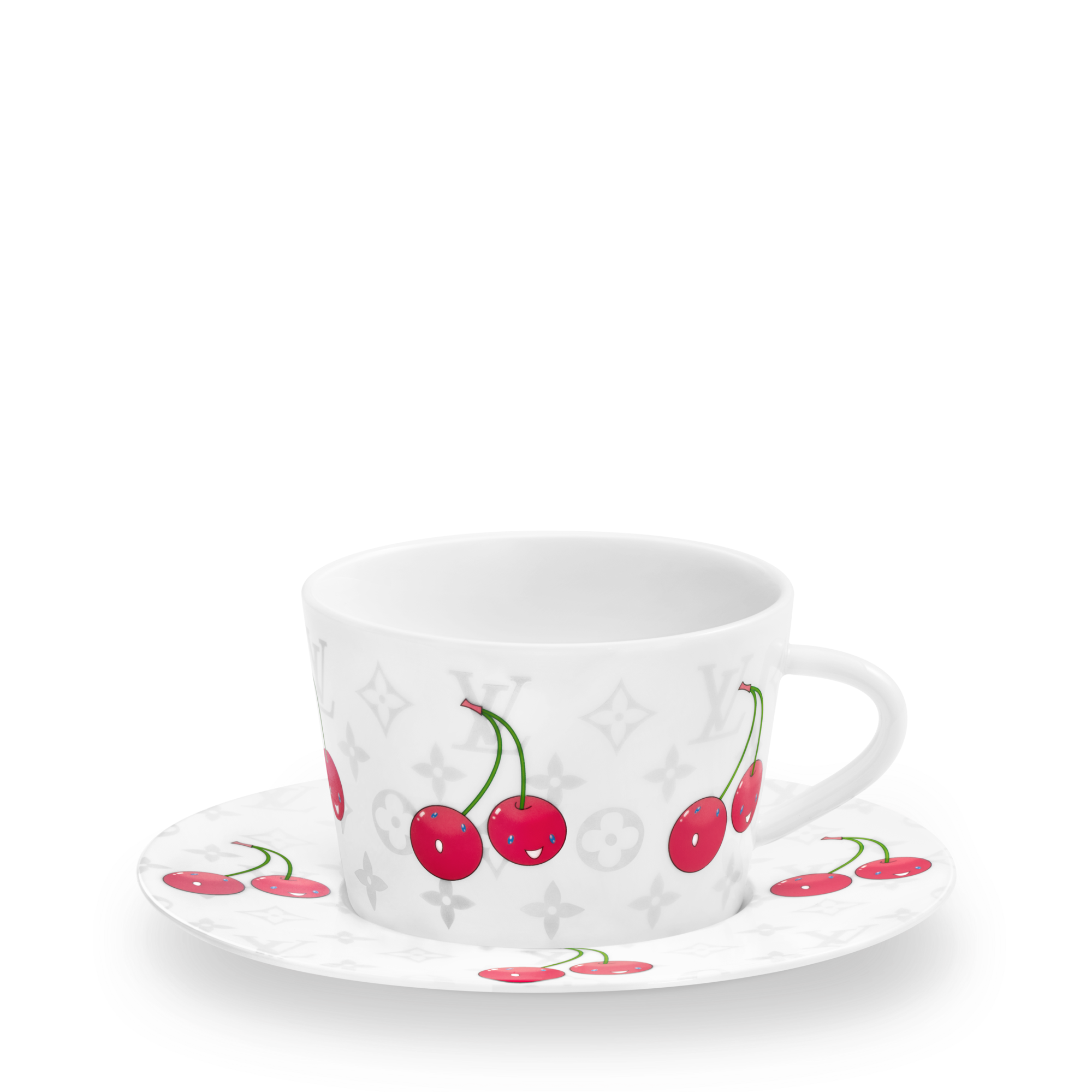 LV × TM Set of 2 Teacups and Saucers Monogram Cerises｜ルイ